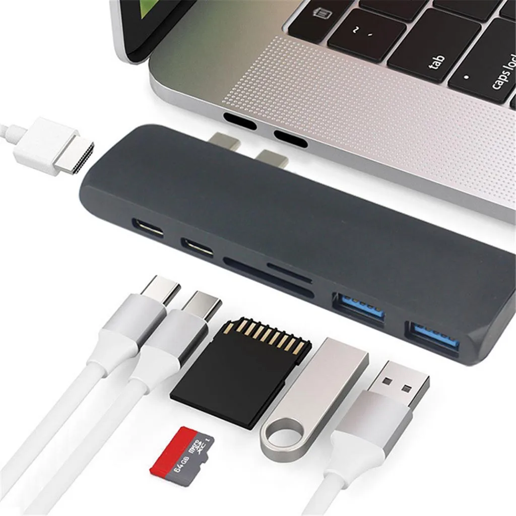 OMESHIN Mosible USB 3,1 type-C концентратор к HDMI адаптер 4K Thunderbolt 3 USB C концентратор с концентратором 3,0 TF SD Reader слот PD для MacBook