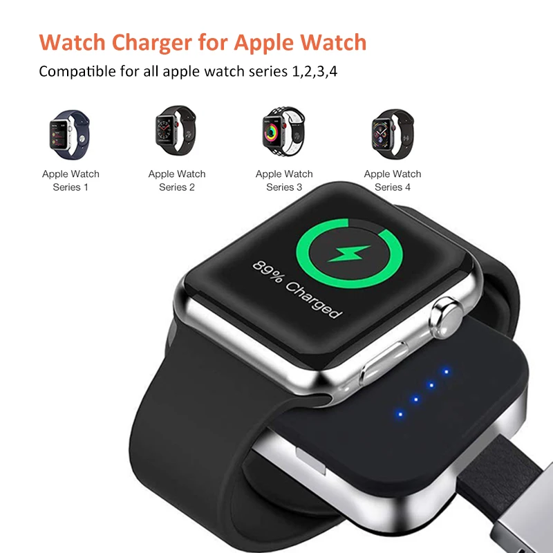 ASona Беспроводное зарядное устройство power Bank для i Watch 1 2 3 4 Портативный внешний мини-аккумулятор брелок для Apple Watch wireless Ch