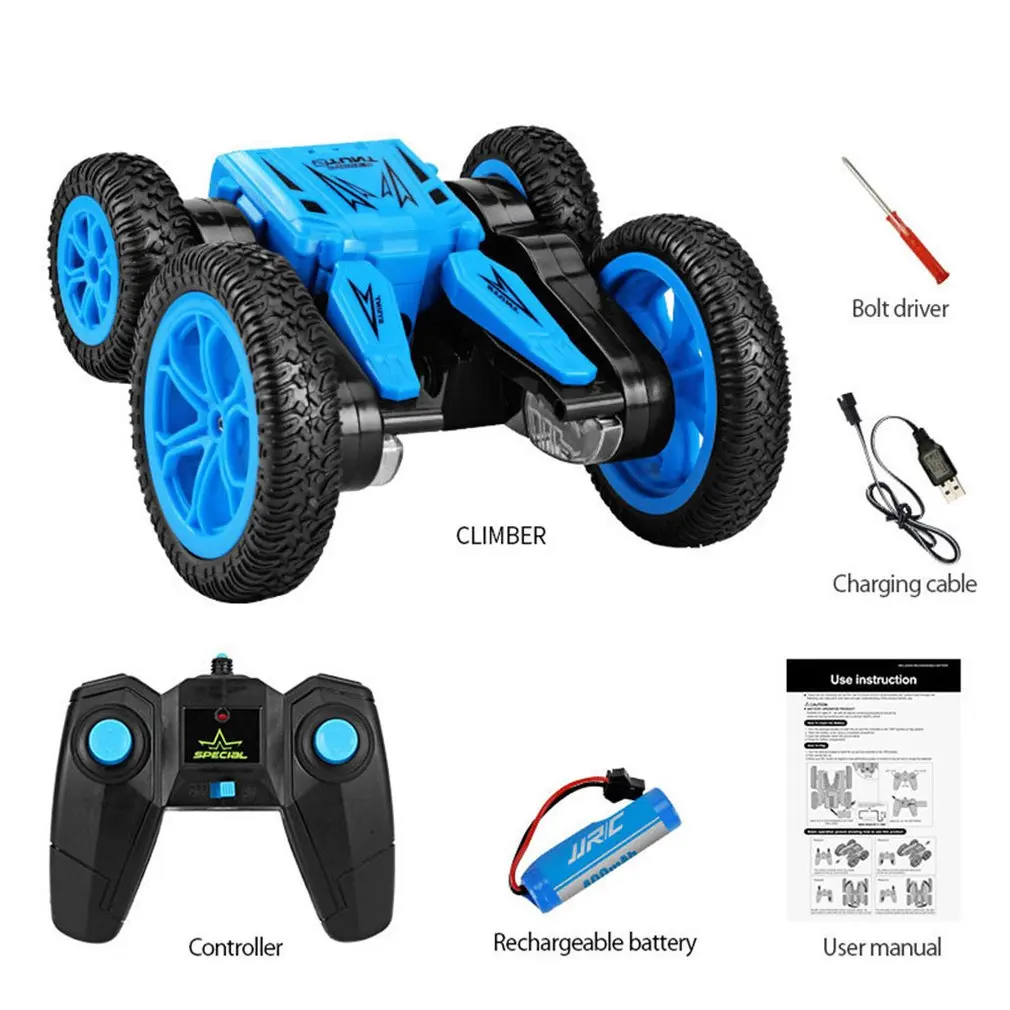

Q71 2.4G Remote Control Rotating Double-Sided Stunt Car With Light Dump Truck Children Charging Deformation Toy
