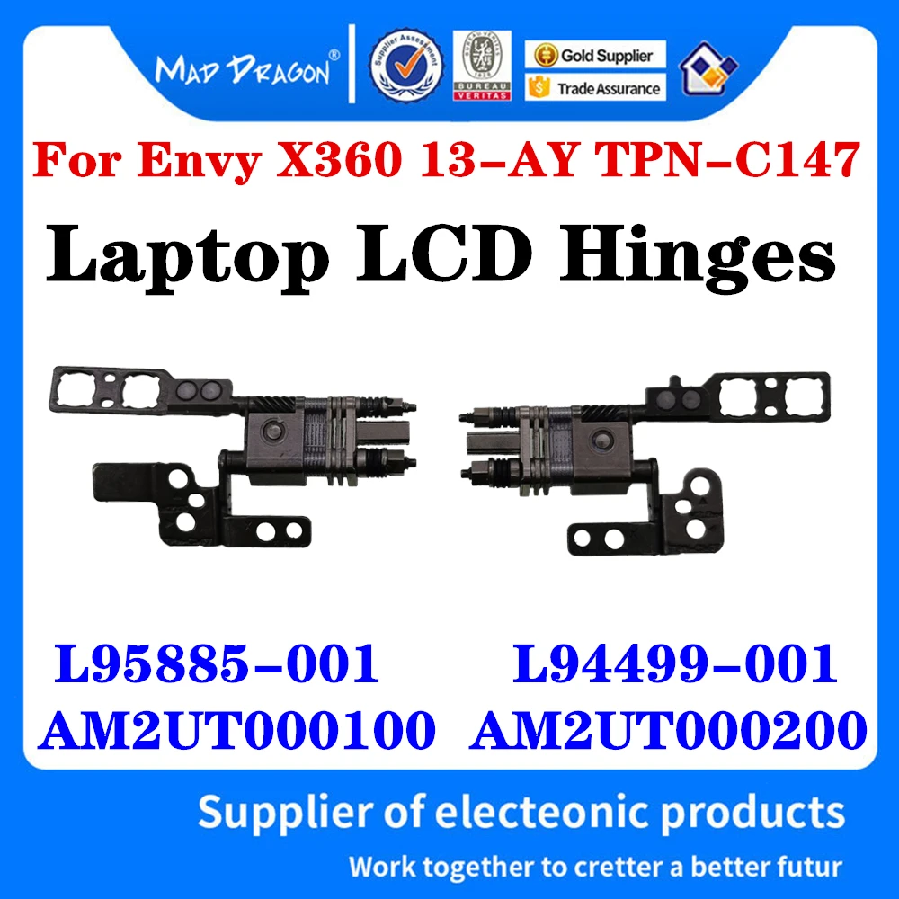 

New AM2UT000100 AM2UT000200 L95885-001 L94499-001 For HP Envy X360 13-AY 13-ay000 TPN-C147 Laptop LCD Hinges Left & Right Hinge