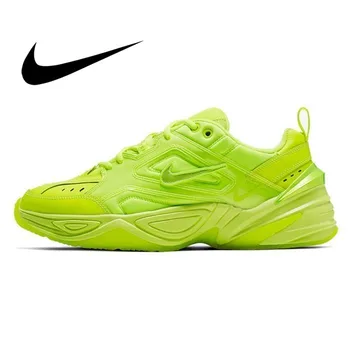 

Original Authentic Nike M2k Tekno Men's Running Shoes Fluorescent Green Trend Color Outdoor Sports Shoes 2019 New CI5749