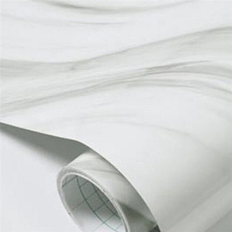 JX-LCLYL Self Adhesive Marble Effect Contact Paper Film Wall Covering Peel-Stick Decor
