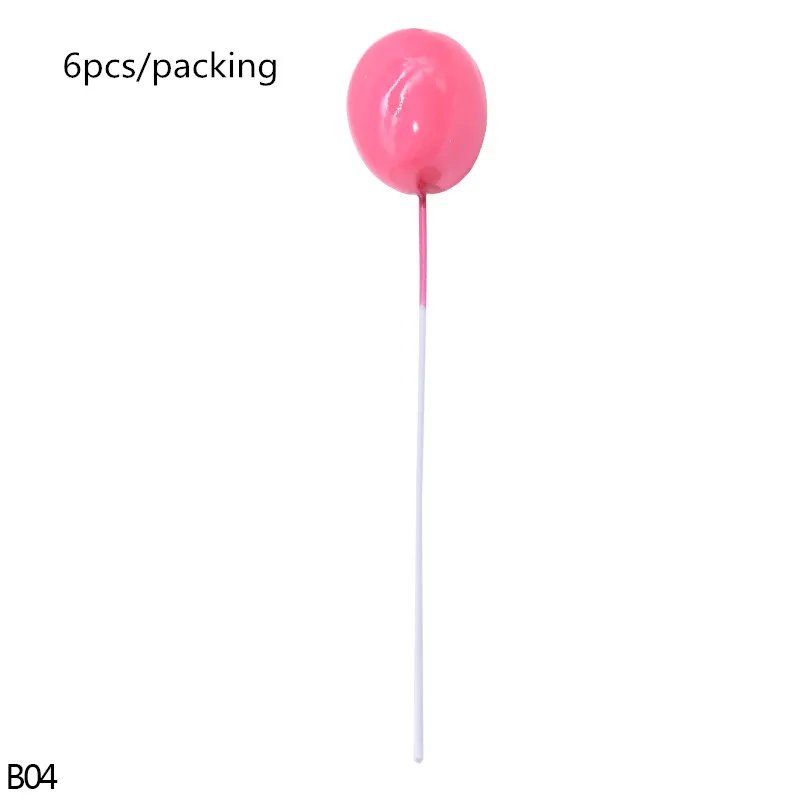 pink Радужный Единорог, топпер для торта, помпон, облако, флажки для кексов для детского дня рождения, украшения для торта, свадебные украшения для десертов - Цвет: pink