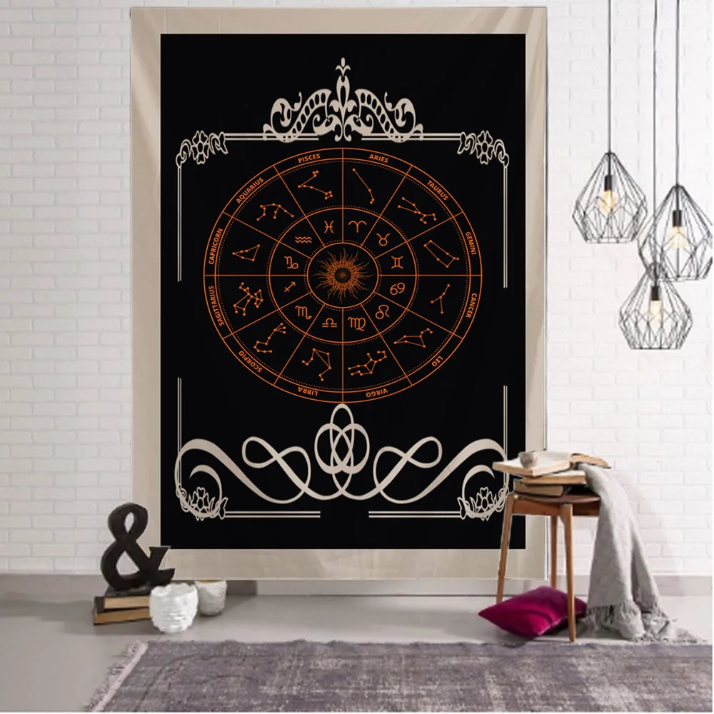 Simple divination magic tapestry print large wall mounted hippie