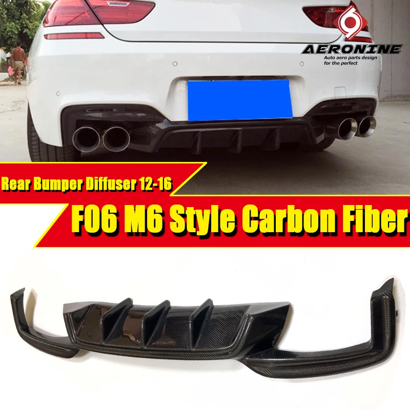 Fits For BMW F06 6 series 4 DR Sport 640i 640d 650i Diffuser Lip M6 Look Rear Bumper Carbon fiber 1:1 Replacement 12-16 | Автомобили и