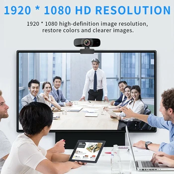 

Desktop Computer Chatting 1080P HD Built-in Microphone Gaming Manual Focusing Web Camera Meeting 826M USB Video Conferencing