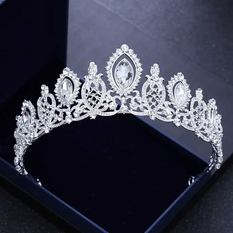Style H Разнообразные серебряные золотые кристаллические коронки диадема невесты Мода королева для свадьбы корона головные уборы, свадебные прически ювелирные изделия аксессуары - Окраска металла: Style H