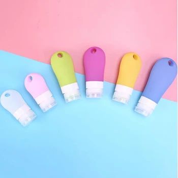 

2PCS 38ml/60ml Silicone Travel Bottles Cosmetic Shampoo Lotion Container Tube Squeeze Travel Accessories Refillable Bottle