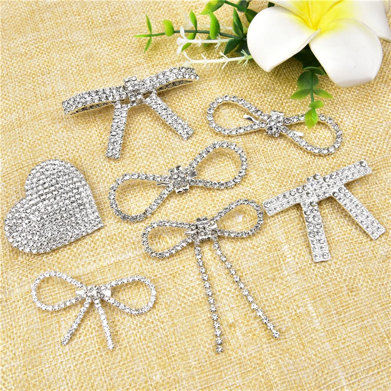 Broches de hebilla de lazo de cristal delicado para mujer, zapatos de vestir, antideslumbrantes, diamantes de imitación, accesorios de decoración elegantes, regalo de Navidad