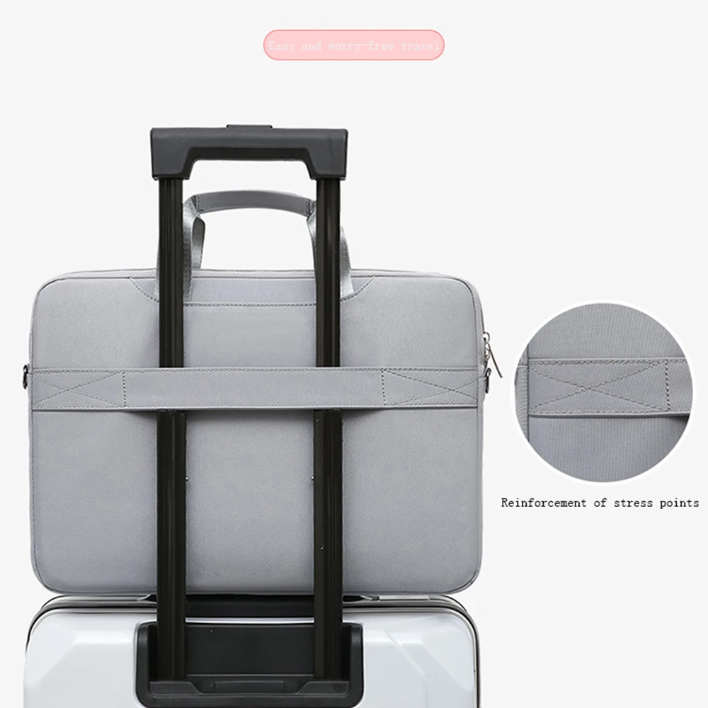 Bolsa para Laptop Bolsa de Ombro para Macbook Air m1 13 Capa para Xiaomi Dell hp 11 13 14 15 156 Polegadas Maleta de Negócios Capa para Laptop - Imagem 4