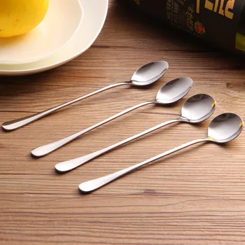 

1 Pcs Long Handled Stainless Steel Coffee Spoon Ice Cream Dessert Tea Spoon for Picnic Kitchen Accessories