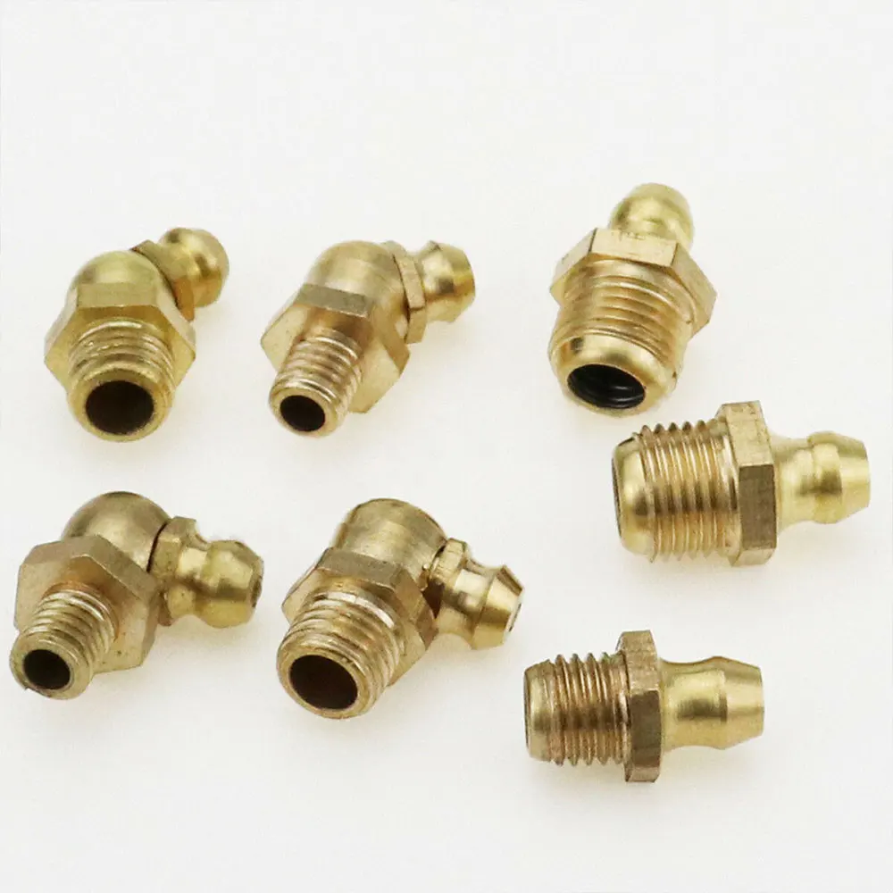 Hydraulic Metric Brass Metric Brass Universal Metric Brass Zerk Nipple Kit 140PCS Gold Durable