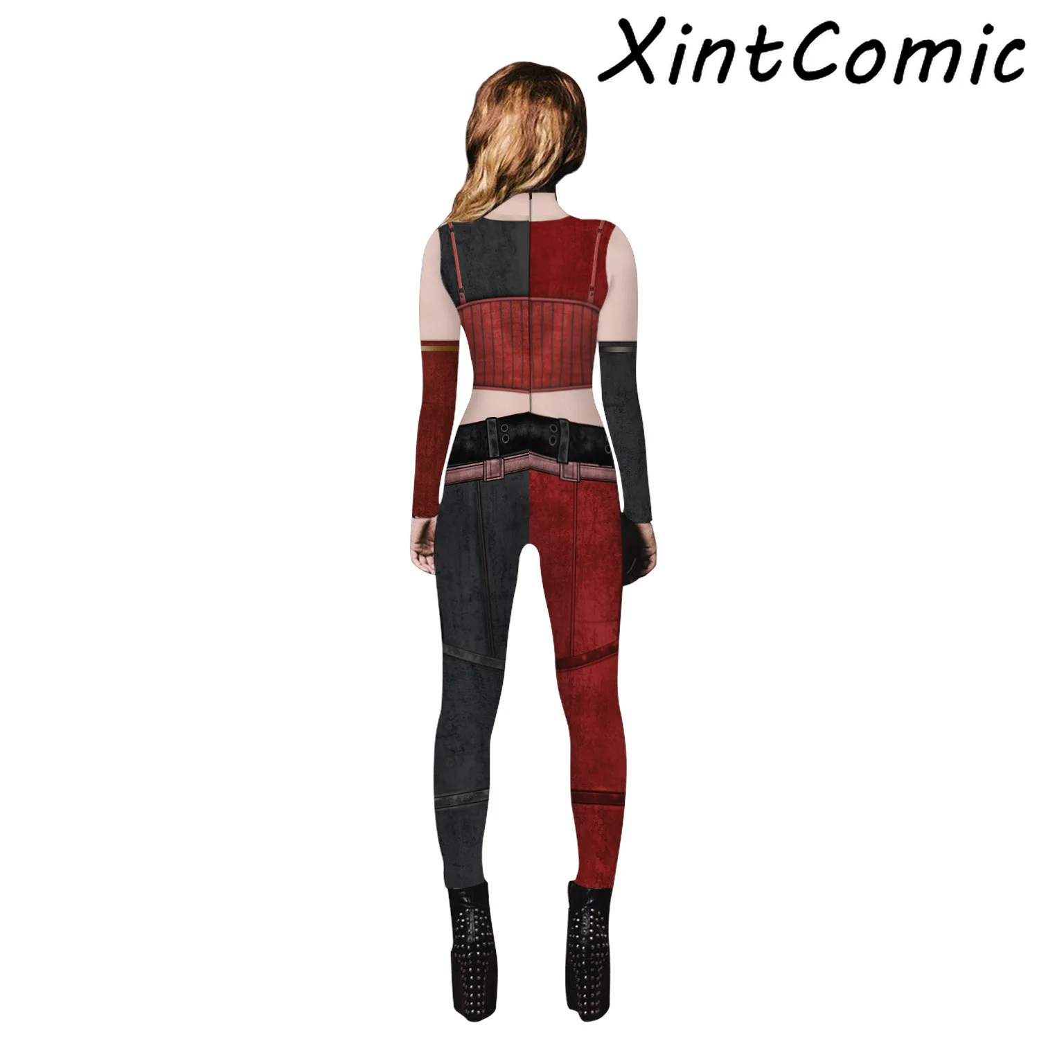 Suicide Squad Harley Quinn Monster jumpsuits Harley Quinn Cosplay Costume Halloween Of Women spandex bodysuit