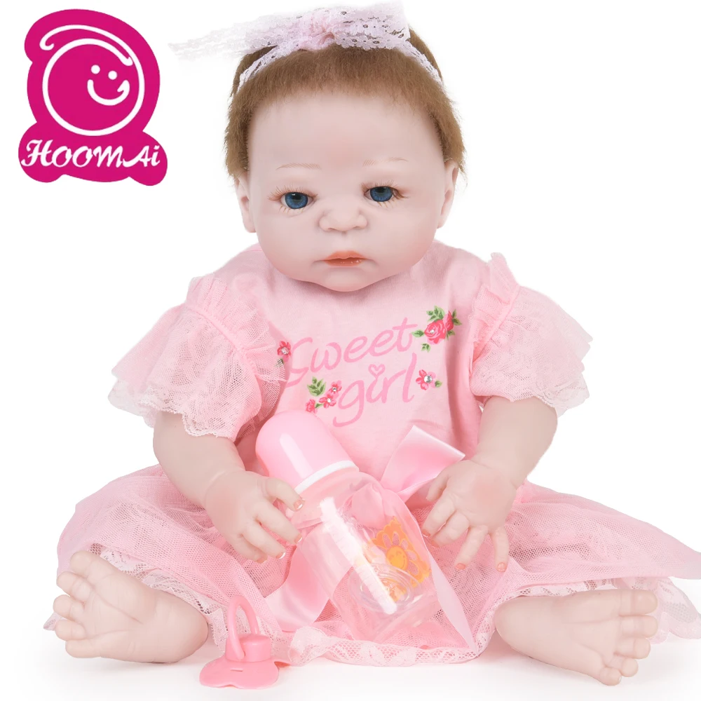 22 дюйма 55 см Новый Дизайн Bebe Reborn Baby куклы полностью силиконовые тела