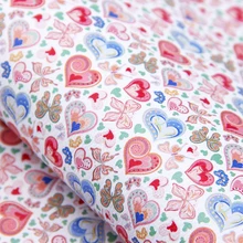 20*34 см личи зерна любовь сердце печатных виниловая ткань искусственная кожа лист для DIY, 1Yc9083