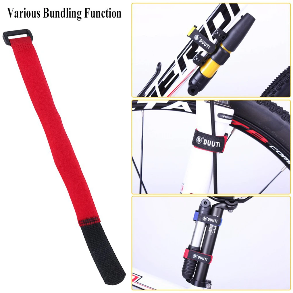 5pcs Sports Cycling Riding Adjustable Nylon Bicycle Handlebar Seatpost Tie Straps Accessories
