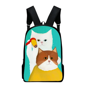 

Fashion New 3D Print Backpack Women Cute Cat Animal School Bags For Teenage Girls Boys Mochila Feminina Bagpack Mochilas
