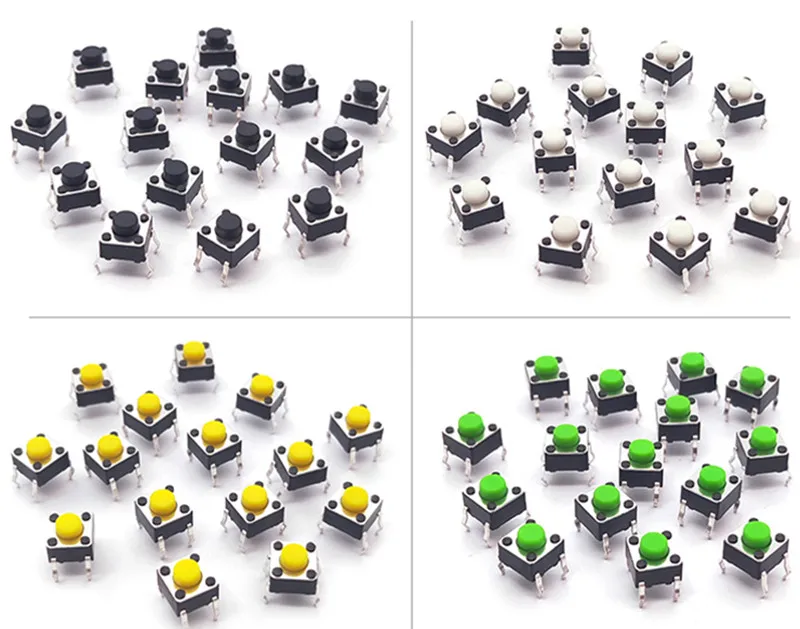 

50pcs 6*6*5mm Light Touch Switch DIP4 ON/OFF Touch Button Touch Micro Switch 6*6*5 Keys Button DIP 4pin 6x6x5 High Quality