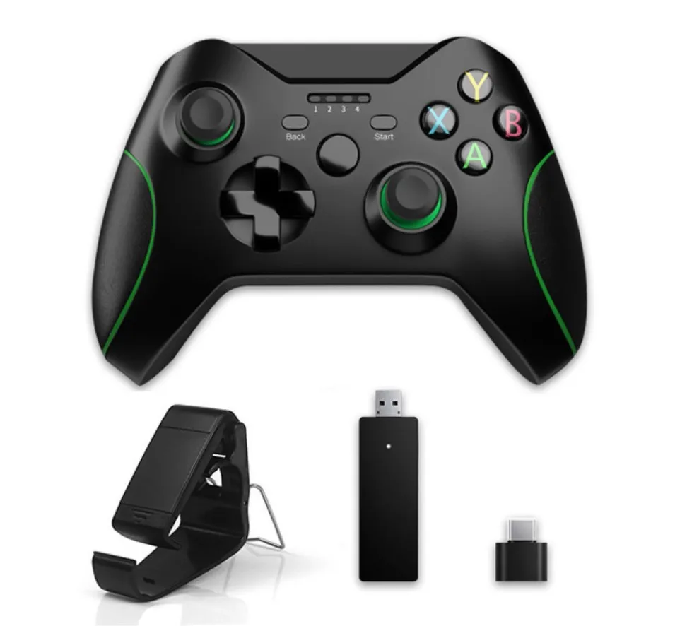 stand with micro otg Беспроводной геймпад с приемником 2,4G, игровой контроллер для Xbox One, Xboxone, джойстик, ПК, android, телефоны, геймпады, джойстик - Цвет: stand with micro otg