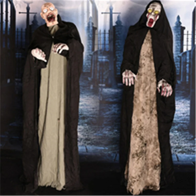 

Halloween Creepy Ghost Horror Halloween Decoration Standing Ghost Electric Bright Eyes Haunted House Halloween Creepy Props