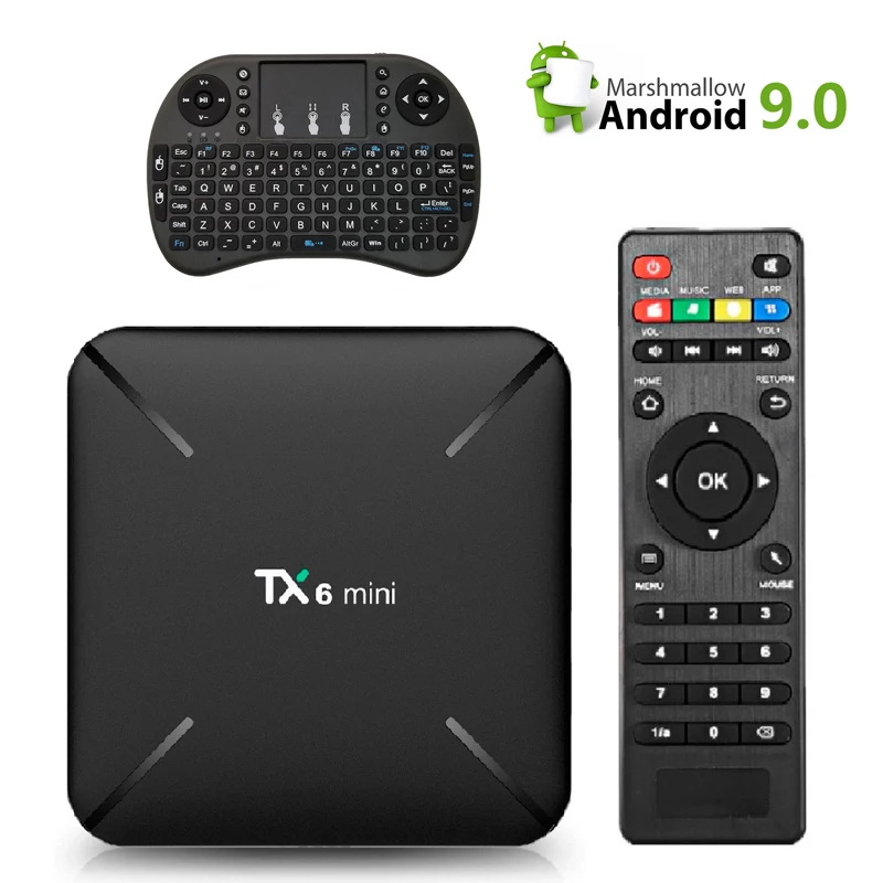 TX6 мини с беспроводной клавиатурой TV Box Android 9 0 четырехъядерный 2 ГБ + 16 Гб 4G WiFi 4K HD