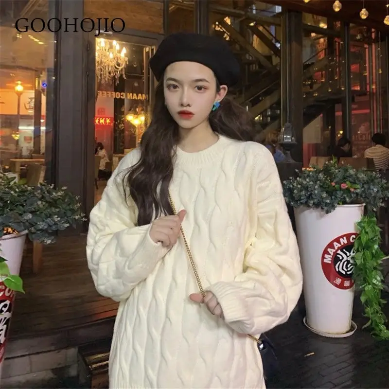 

GOOHOJIO 2021 New Spring and Autumn All-match Women Sweaters Simplicity Sweater Women Fashionable Tender Sweaters for Ladies