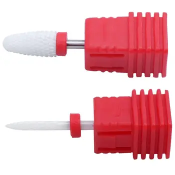 

2x Ceramic Nail Drill Bit Shank Pedicure Rotary File Tool,BT001-F & BT009-F