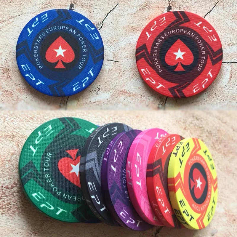 60шт EPT керамические фишки для покера европейские фишки для покера Нет-деноминации 39*3,3мм 10г 60P набор фишек для покера