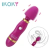 IKOKY G-spot Vibrator Female Masturbation Silicone Clitoris Stimulate Adult Products AV Stick Magic Rod Sex Toys for Woman ► Photo 1/6