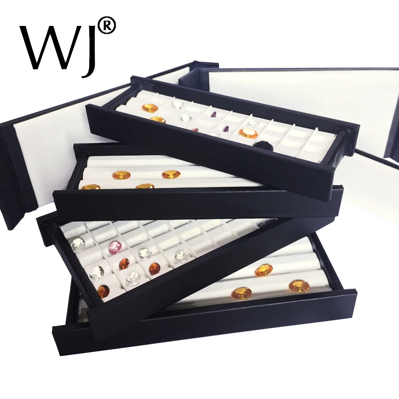 Super PU Leather Gem Stone Loose Diamond Display Storage Case Box with Magnetic Lid Gemstone Jewelry Beads Holder Organizer Tray Super PU Leather Gem Stone Loose Diamond Display Storage Case Box with Magnetic Lid Gemstone Jewelry Beads Holder Organizer Tray