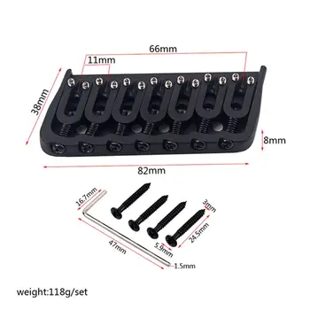 

1set GA885 7 String Guitar Saddle Bridge Multiple Scale Tail Fixed Strain Plate New