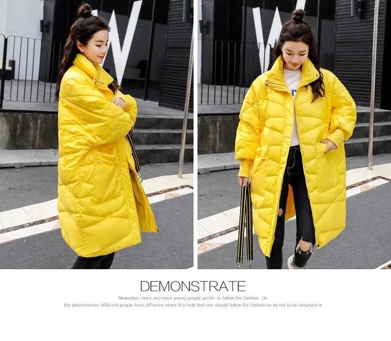 Down jackets Fashion Women Winter Coat Long Slim Thicken Warm Jacket Down Cotton Padded Jacket Outwear Loose Parkas