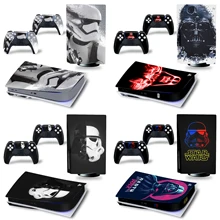 Marvel Star Wars PS5 Disk Skin Sticker Decal Cover for PlayStation 5 Console and 2 Controllers PS5 Disk Skin Sticker Vinyl