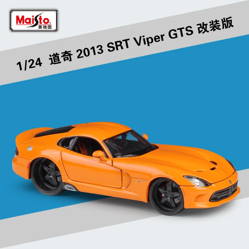 Maisto 1:24 Dodge Viper 2013 SRT Viper GTS Roadster модифицированная модель автомобиля из сплава коллекция Подарочная игрушка