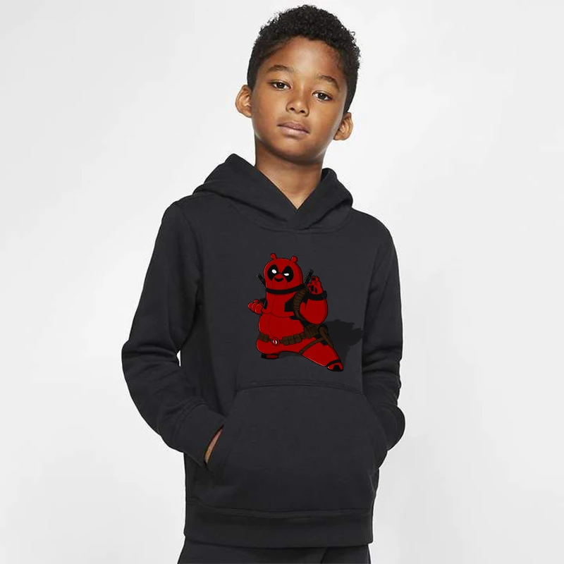 Hoodies 11 Новинка; толстовки с капюшоном для мальчиков с принтом панды; детские зимние плотные толстовки; костюм для малышей; бархатные топы для девочек; костюм - Цвет: Hoodies 11