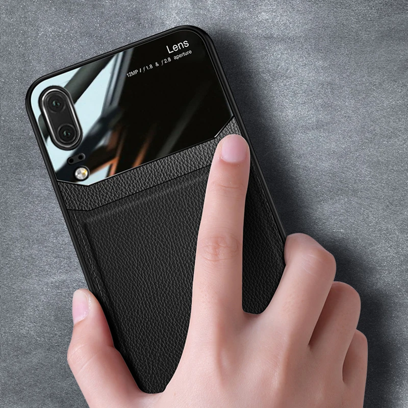 I coque, чехол, чехол, для HuaWei P20 Lite P20lite Pro на кожаном зеркальном стекле Силиконовый противоударный телефон роскошные оригинальные милые чехлы