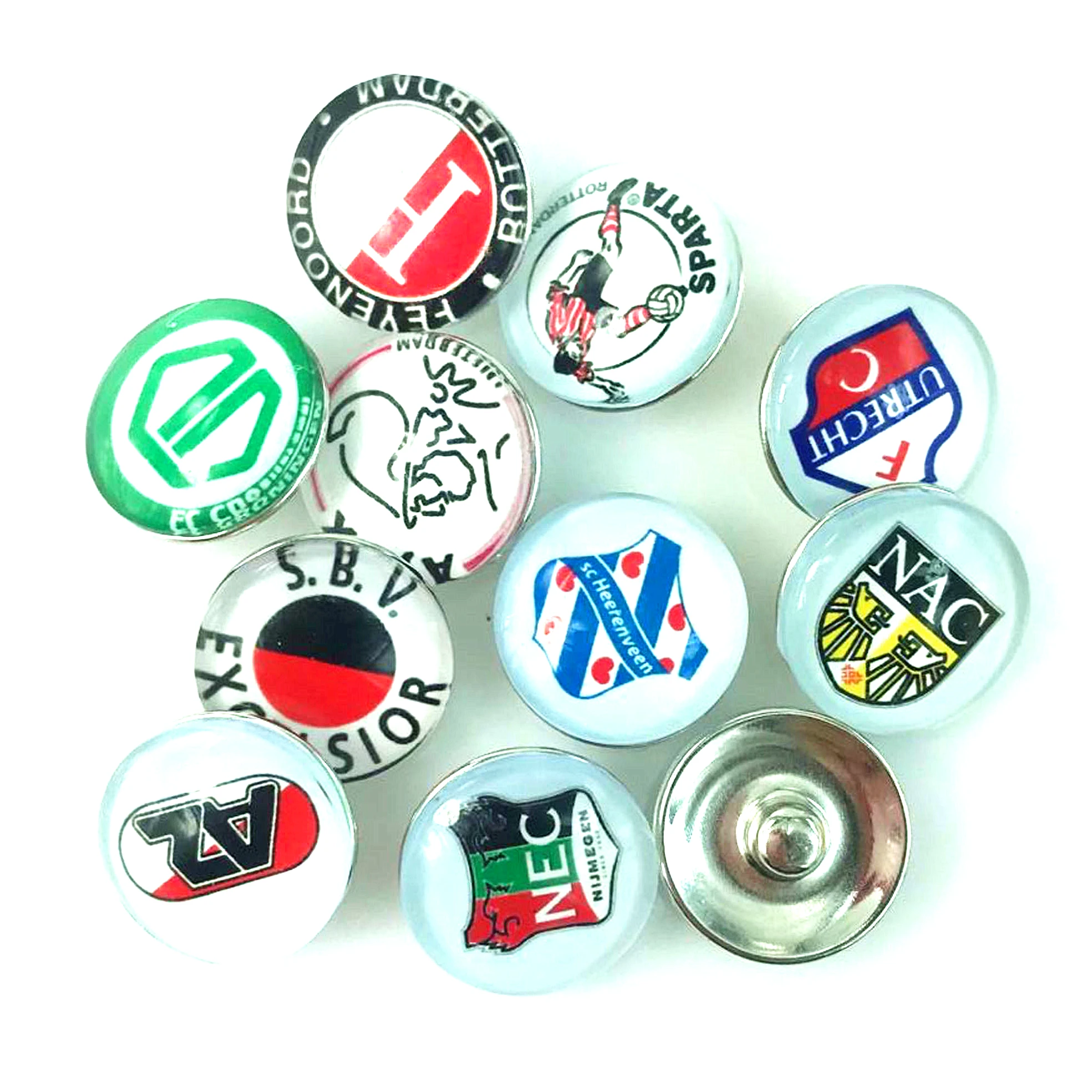 

Dutch Snap button charm Football Sport Teams Ajax Feyenoord snap button bracelet Fit 18mm Snap Men Women Jewelry