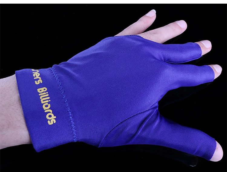 

2PCS Spandex Pool Cue3 Finger Gloves Snooker Billiard Cue Glove Black Left Hand