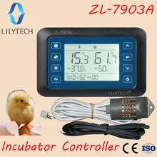 ZL-7903A, lilytech nova versão, 100-240vac, super multifuncional controlador automático de temperatura e umidade incubadora, XM-18