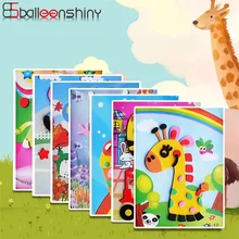 BalleenShiny DIY детские наклейки, игрушки-головоломки, Мультяшные животные, EVA трехмерная детская паста, развивающие игрушки