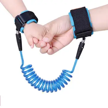 

MeterMall 2016 New Design Baby Child Anti Lost Safety Wrist Link Traction Rope 1.5m Blue