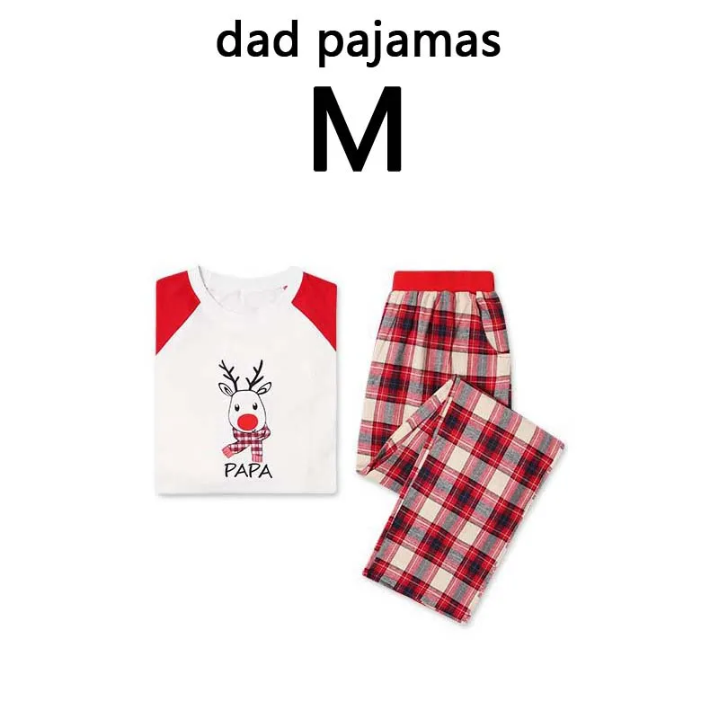 papa M Новая зимняя одежда Семейные рождественские пижамы одежда в клетку с принтом из мультфильмов одежда для сна «Мама и я» Мужская и женская ночная рубашка для мальчиков - Цвет: papa M