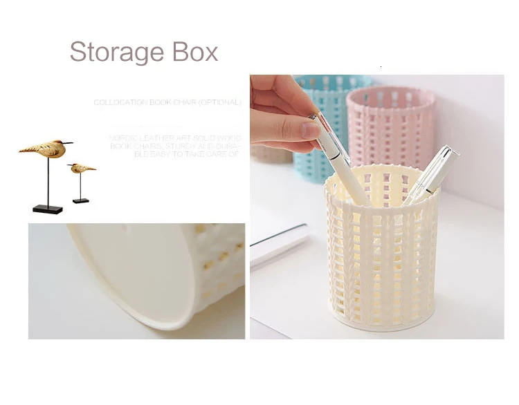 Творческий имитация ротанга пластиковый контейнер для пера простой однотонная одежда полые рабочего пенал-конверт офисный школьные