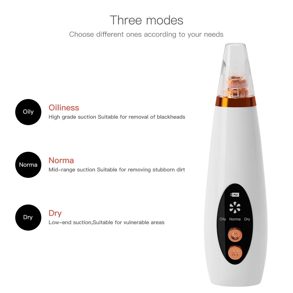 Blackhead Remover Face Deep Cleaner Pore Acne Pimple Removal Vacuum Suction Facial Diamond Beauty Cleansing Skin Care Machine