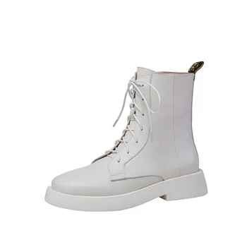

SKLFGXZY black beige Riding boots Genuine leather Female boots Women's boots Head layer cowhide Women's shoes shoes 34-39
