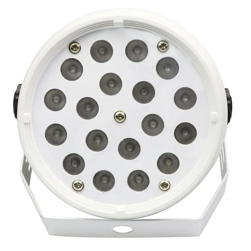 18LED красочный Par Светильник s сценический светильник круглый вспышка Голосовое управление диско DJ клуб бар KTV Рождественская вечеринка светильник DMX-512