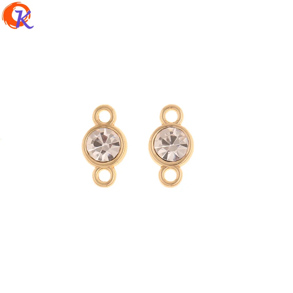 

Cordial Design 100Pcs 8*14MM Jewelry Accessories/Rhinestone Earrings Connectors/DIY Jewelry Making/Hand Made/Earring Findings