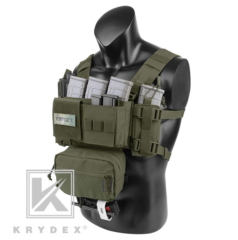 KRYDEX MK3 Tactical Classis Chest Rig For Spiritus Airsoft Hunting Mini Ranger Military Carrier Vest w/ Magazine Pouch RG Color