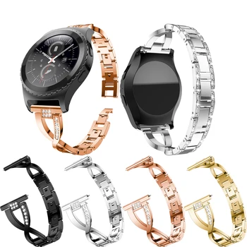 

20mm replace bracelet for Samsung Gear S2 Women Band with Rhinestone Strap For Samsung Galaxy Watch Active wristband Accessories