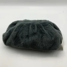 Новинка, Корейская сумка для женщин из мягкого искусственного меха с зажимом, сумки через плечо, женские сумки